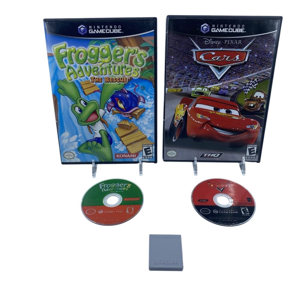 Nintendo GameCube Cars Frogger Adventures Rescue 2 Game Lot OEM Memory Card 59
